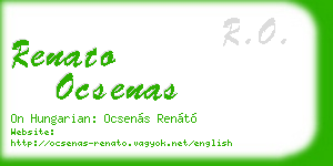 renato ocsenas business card